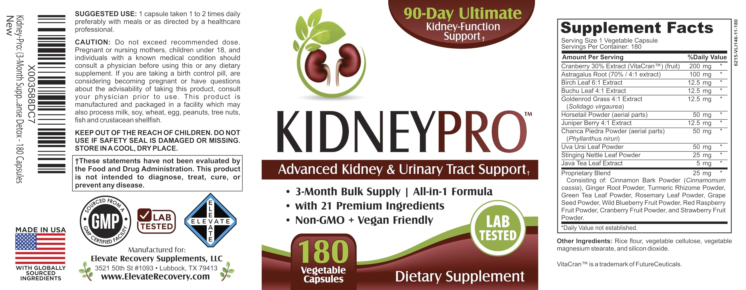 Kidney-PRO (3-Month) with 21 Kidney Support Supplements in 1 Formula | Men & Women | Kidneys | Health Supplement Complex | 180 Veggie Capsules — Amazon image 8
