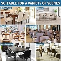 Vista 7 de Juego de 6 fundas elásticas para sillas de comedor, extraíbles y lavables, para sillas de comedor, hotel, ceremonia