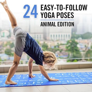 Plyopic Kids Yoga Mat - Non-Slip Lightweight TPE Exercise Mat - Ideal for Boys & Girls (Ages 3-12), Toddlers & Children in Kindergarten, Preschool, School. PVC Free. 6mm Thick. Carry Strap