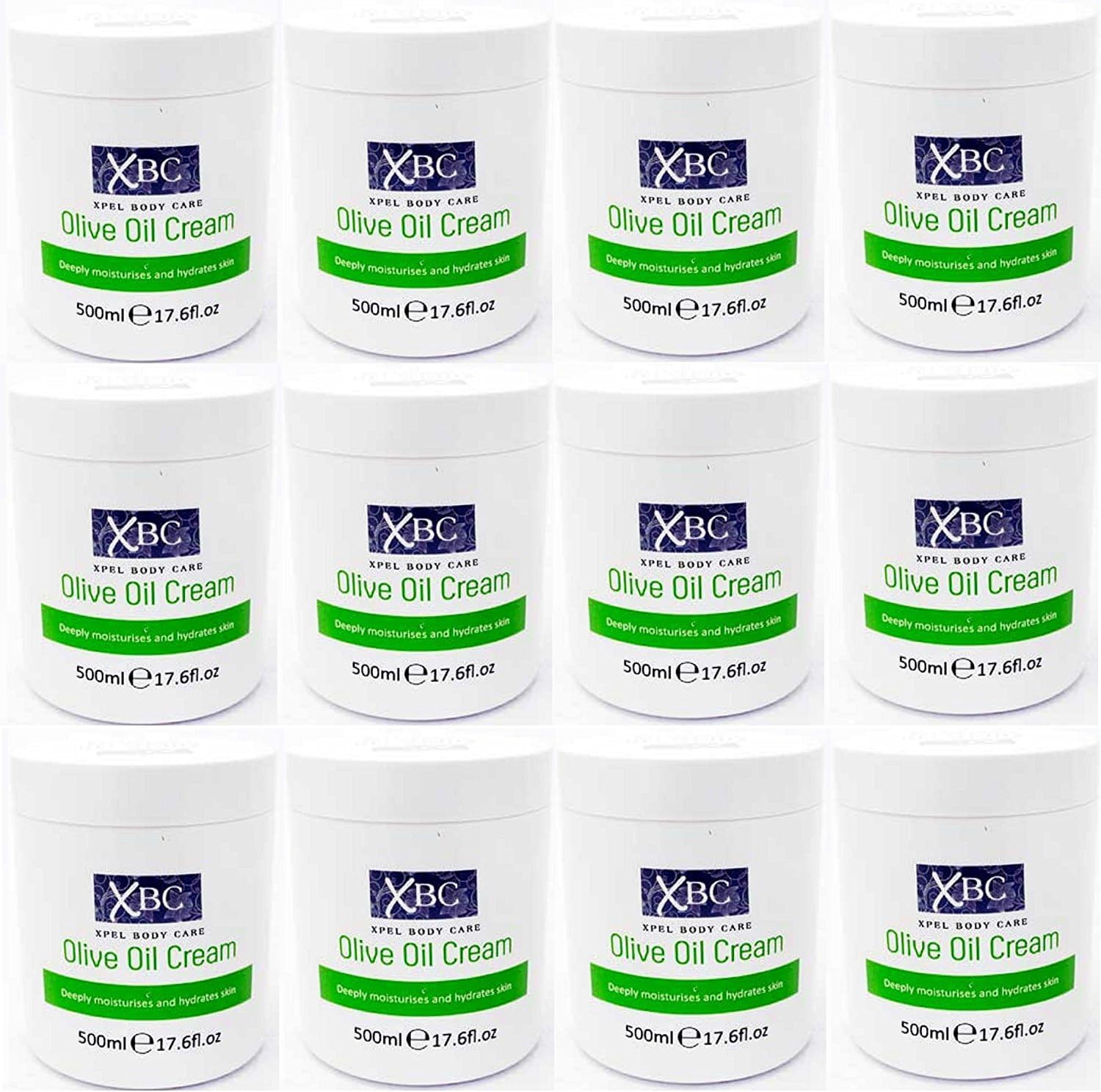 XBC Olive Oil Cream *Deeply Moisturises and Hydrates Skin* 500ml (12