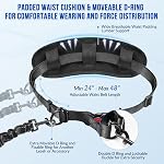 SlowTon Hands Free Dog Leash for 2 Dogs, Double Dog Leash with Padded Handles and Reflective Stitching, Adjustable Waist Belt with Removable Zipper Pouch for Walking Jogging Hiking
