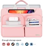 Lacdo 360° Sac d'épaule pour ordinateur portable de protection 13 de pouce MacBook Air M5 A3449 (2026), M4 A3240 2025, M3 A3113, M2 A2681, M1 A2337 A2179 A1932, 13 de pouce MacBook Neo A18 Pro A3404 (2026) Sac d'ordinateur, Rose