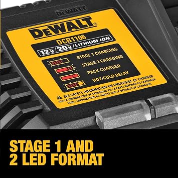 DEWALT 12V MAX*/20V MAX*/FLEXVOLT 6 Amp Charger (DCB1106)
