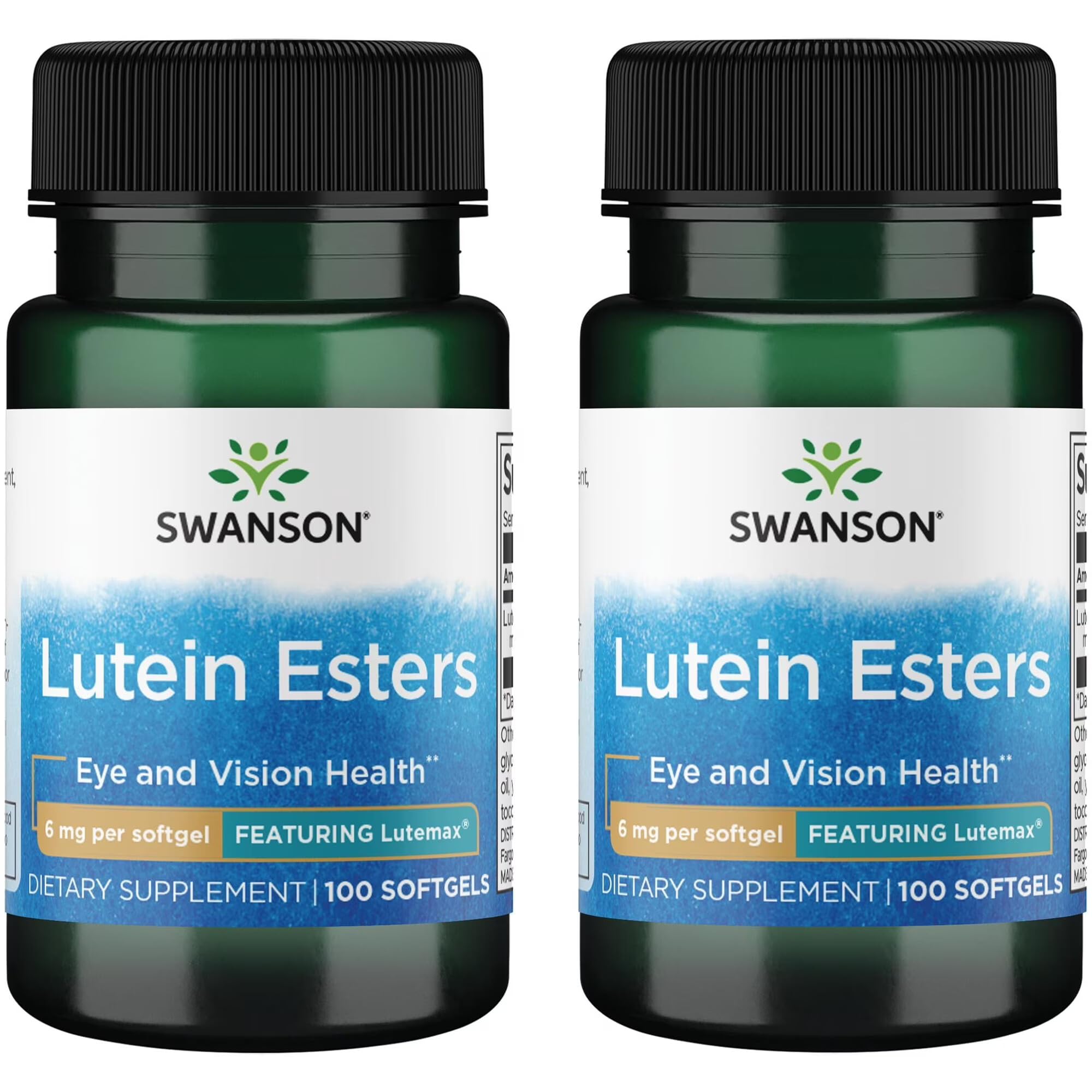 Swanson Lutein Esters Featuring Lutemax, 6 mg, 100 Softgels, 2 Pack 50 Count (Pack of 2)