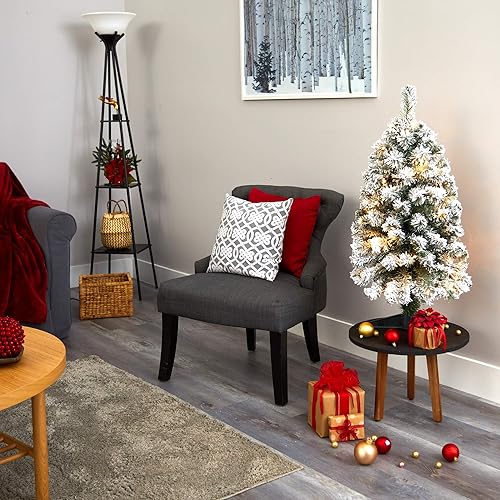 Miniatura 6 de Nearly Natural Árbol de Navidad artificial de abeto de Virginia Occidental de 3 pies con 50 luces LED transparentes