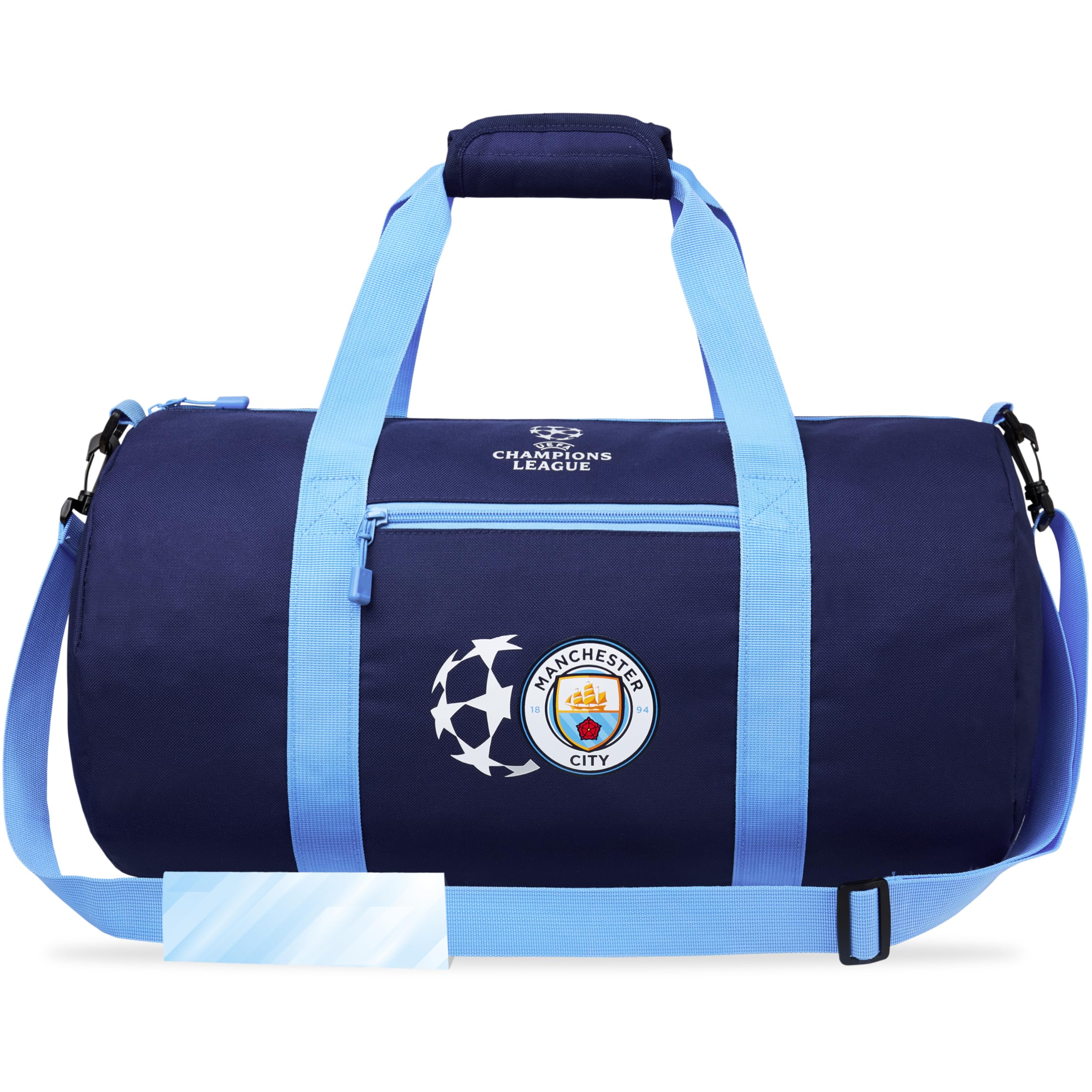 Manchester City F.C. Duffle Bag Men Teens Boys Gym Bag Organizer for Clothes Weekender Overnight Carryall Travel Sports Gear Gifts for Men