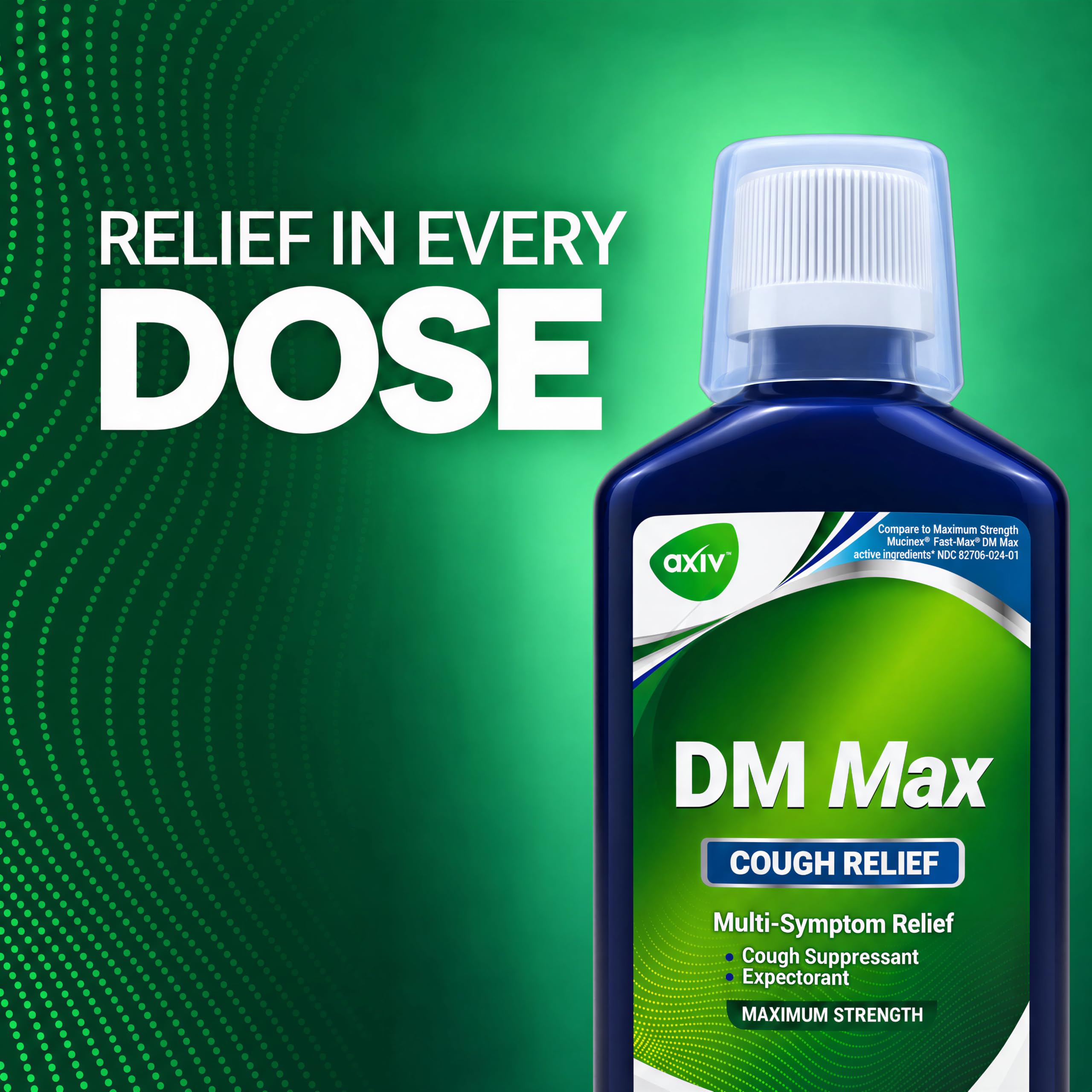 AXIV DM Max Liquid Cough & Cold Medicine for Adults, Cold and Flu Medicine for Excess Mucus Relief, 6 fl oz — Amazon image 3