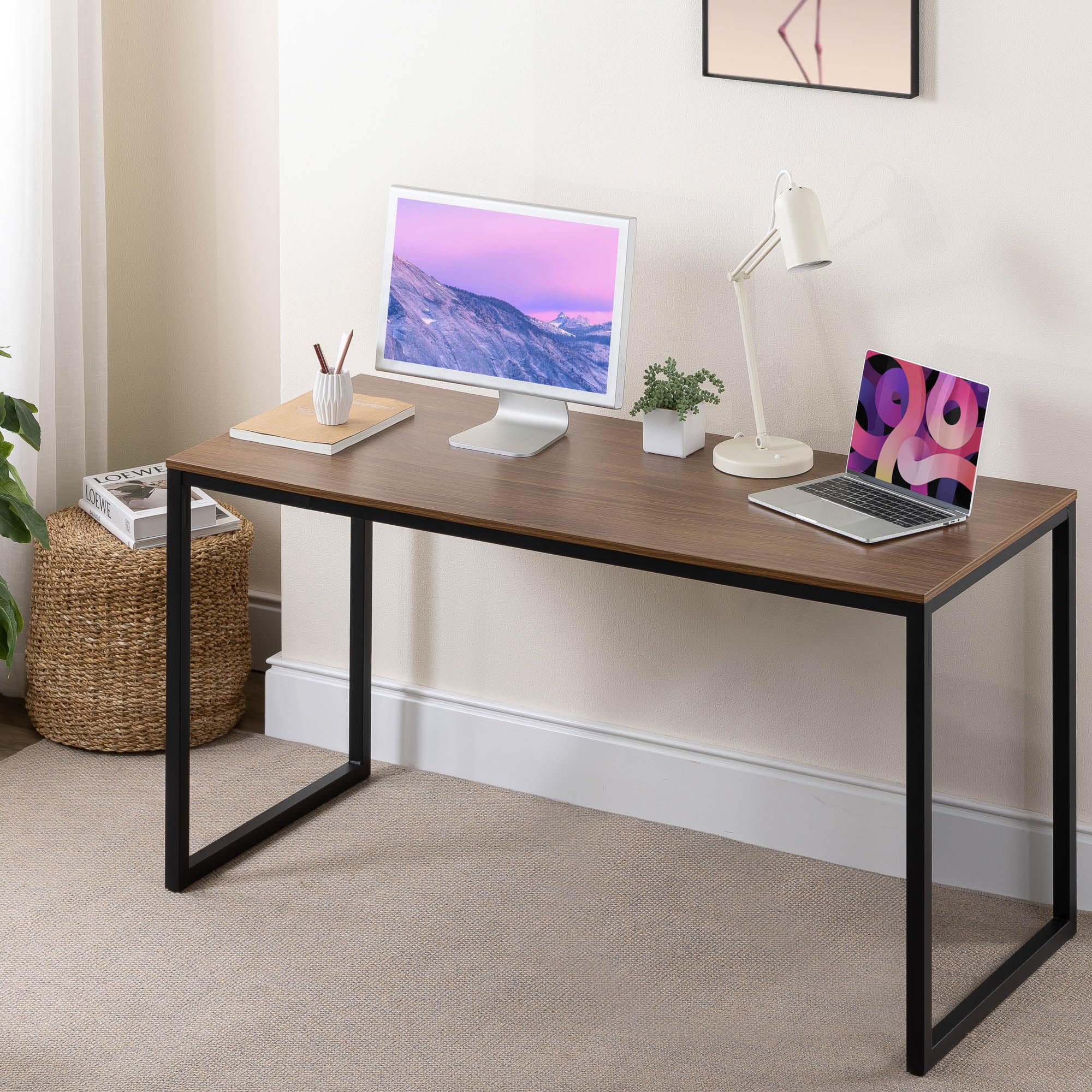 ZINUS ワークデスク 幅120×奥行70×高さ70cm ダークブラウン Amazon.co.jp: ZINUS Jennifer ワークデスク ダークブラウン 幅