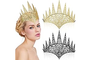 Hicarer Royal Die Cut Glitter Evil Queen Crown Headband: Bewitching Halloween Regalia