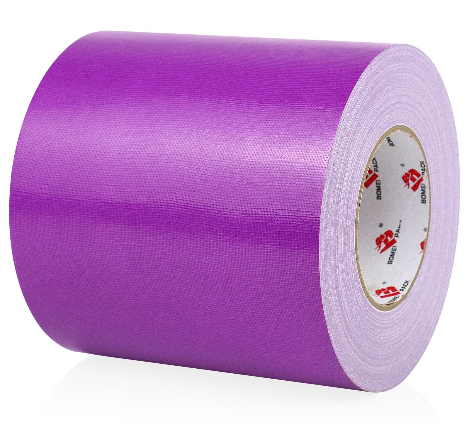 BOMEI PACK 6" Purple Duct Tape Heavy Duty,6 Inch x 60 Yards Purple Wide Rol Tape,Strong Strength,Flexible,No Residue,Waterproof and Tear by Hand,