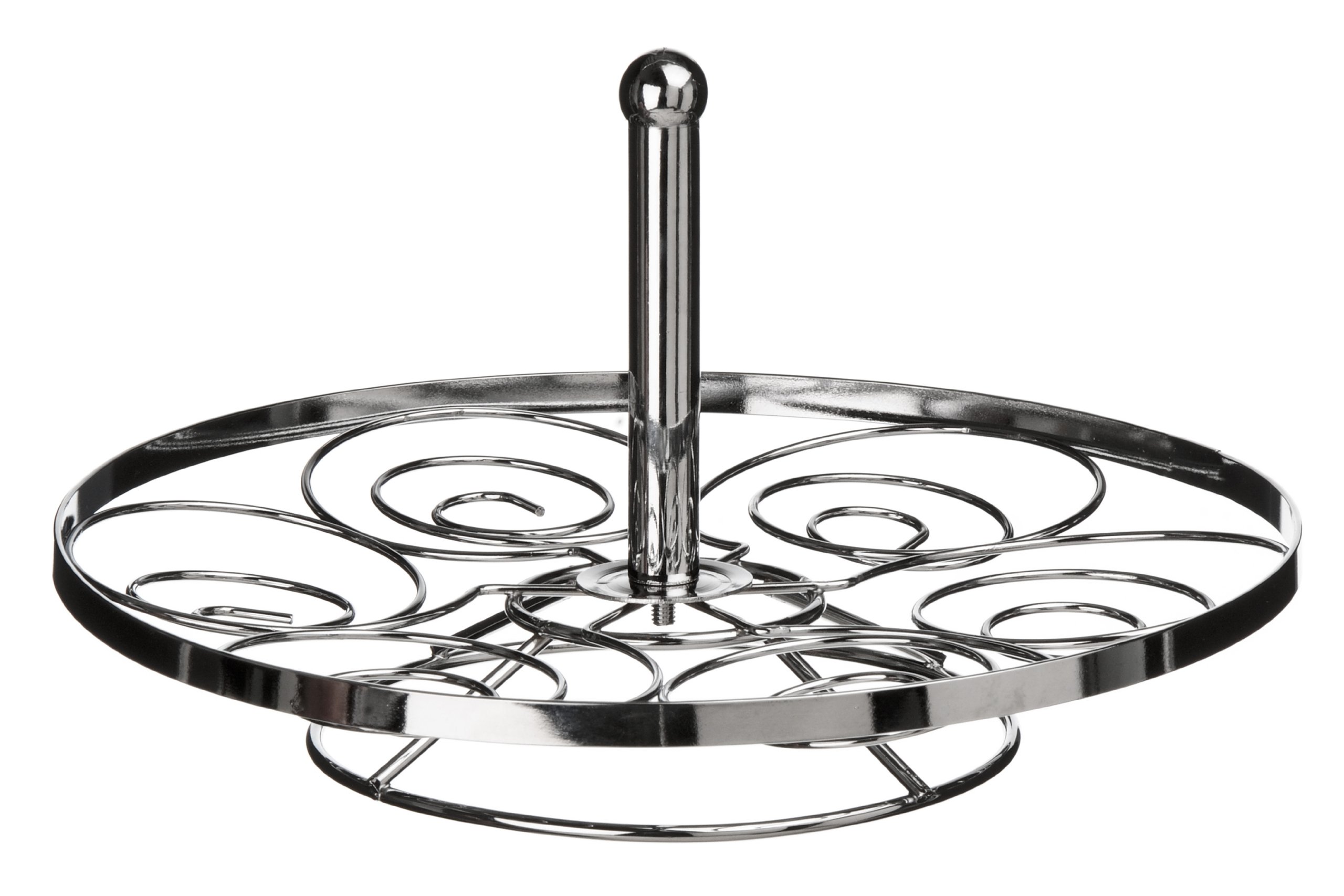 Orsina Elegant Swirl Chrome 6 Cup Cake StandFunctional Design Cupcake Display StandVersatile Cupcake Stand from B&Q