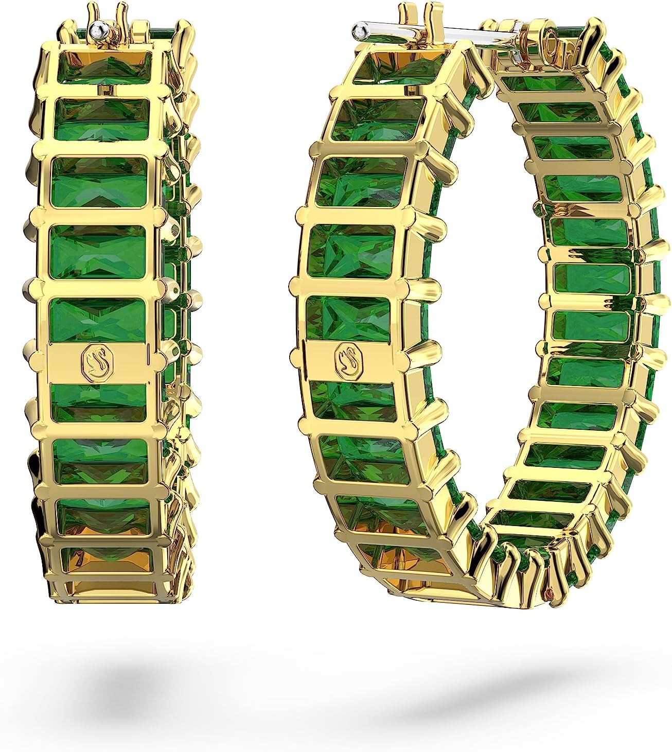 Pendientes Swarovski de aro Matrix 5658651 verdes