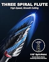 Vista 4 de EZARC Juego de brocas escalonadas y sierra de agujero bimetálica de 16 piezas