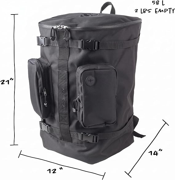 AKONA Globetrotter Scuba Diving Backpack - 58L All-in-One Carry-On Dive Travel Bag for Scuba & Snorkeling Gear, Fits Regulator, BCD, Mask, Snorkel & Fins