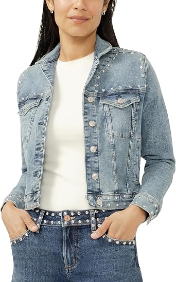 Silver Jeans Co. Womens Fitted Denim Jacket