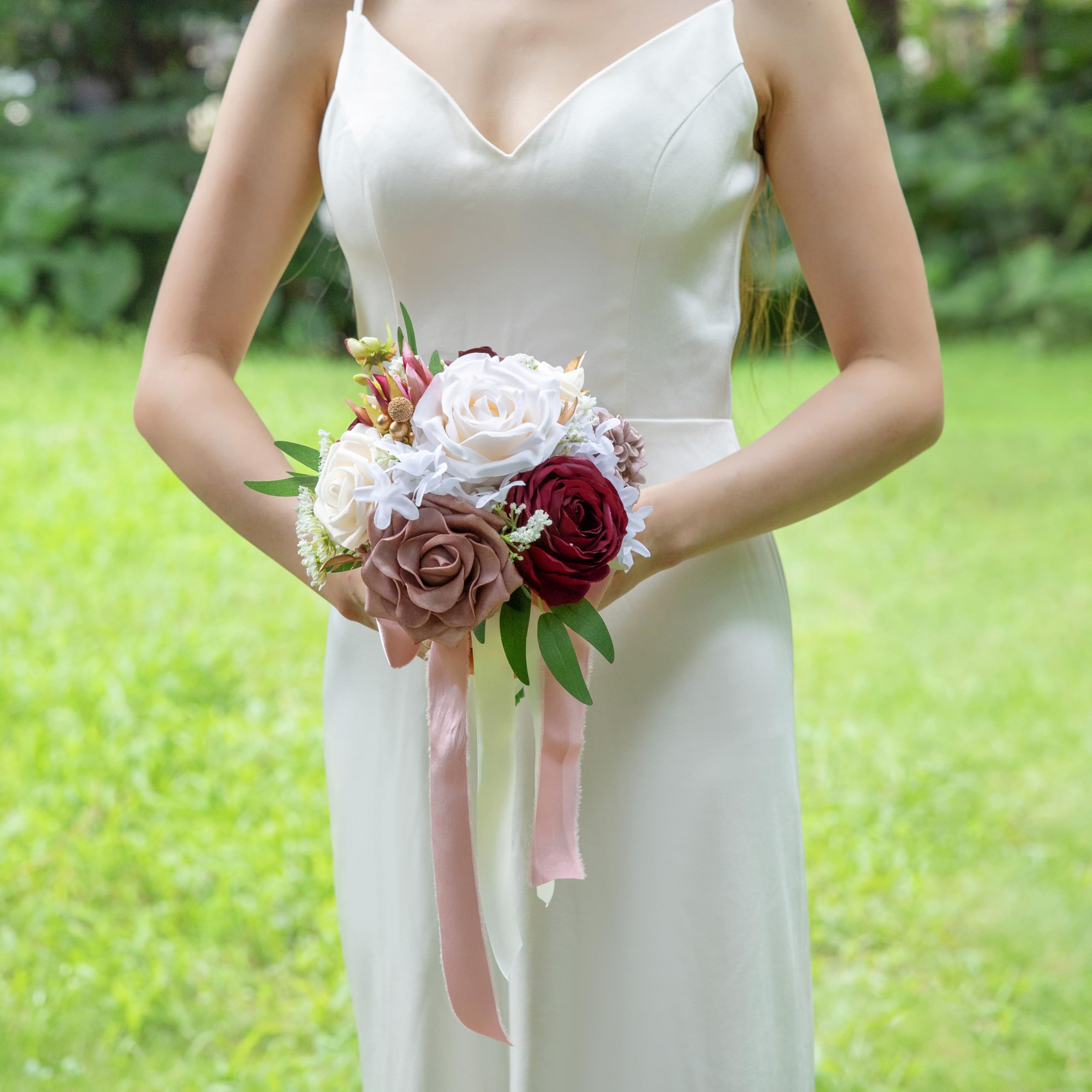 green emerald velvet dress Burgundy Pink Navy Stunning Mermaid Off Shoulder Bridesmaid Dresses with  Train, MB114 – Musebridals main image 1