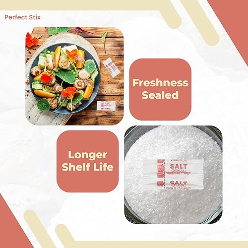 Vista 4 de Perfect Stix Paquetes de sal yodada - 0.02 oz - 1000 paquetes (el embalaje puede variar)