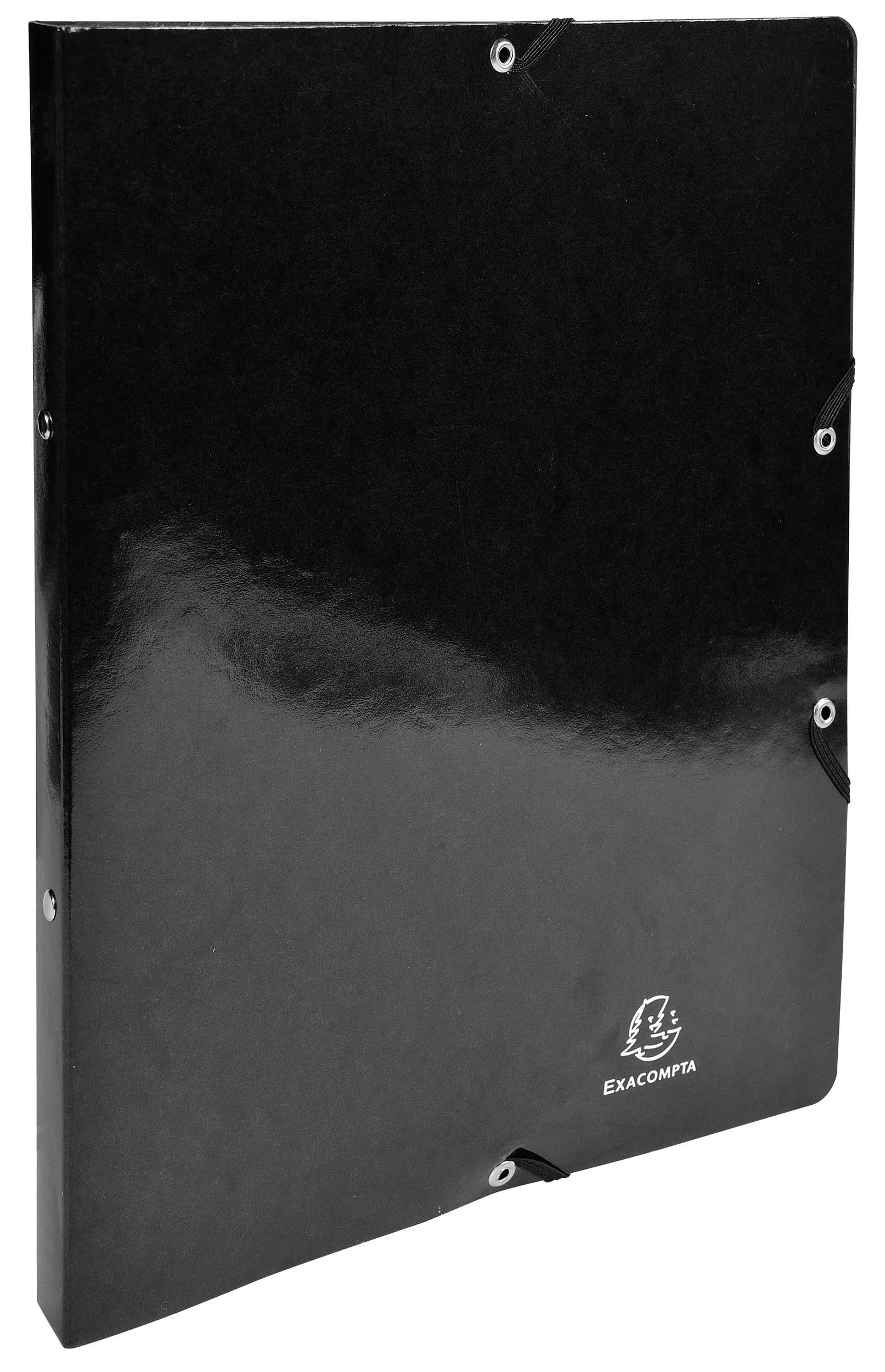 Exacompta 20 raccoglitori cartoncino lucido A4 2 anelli nero