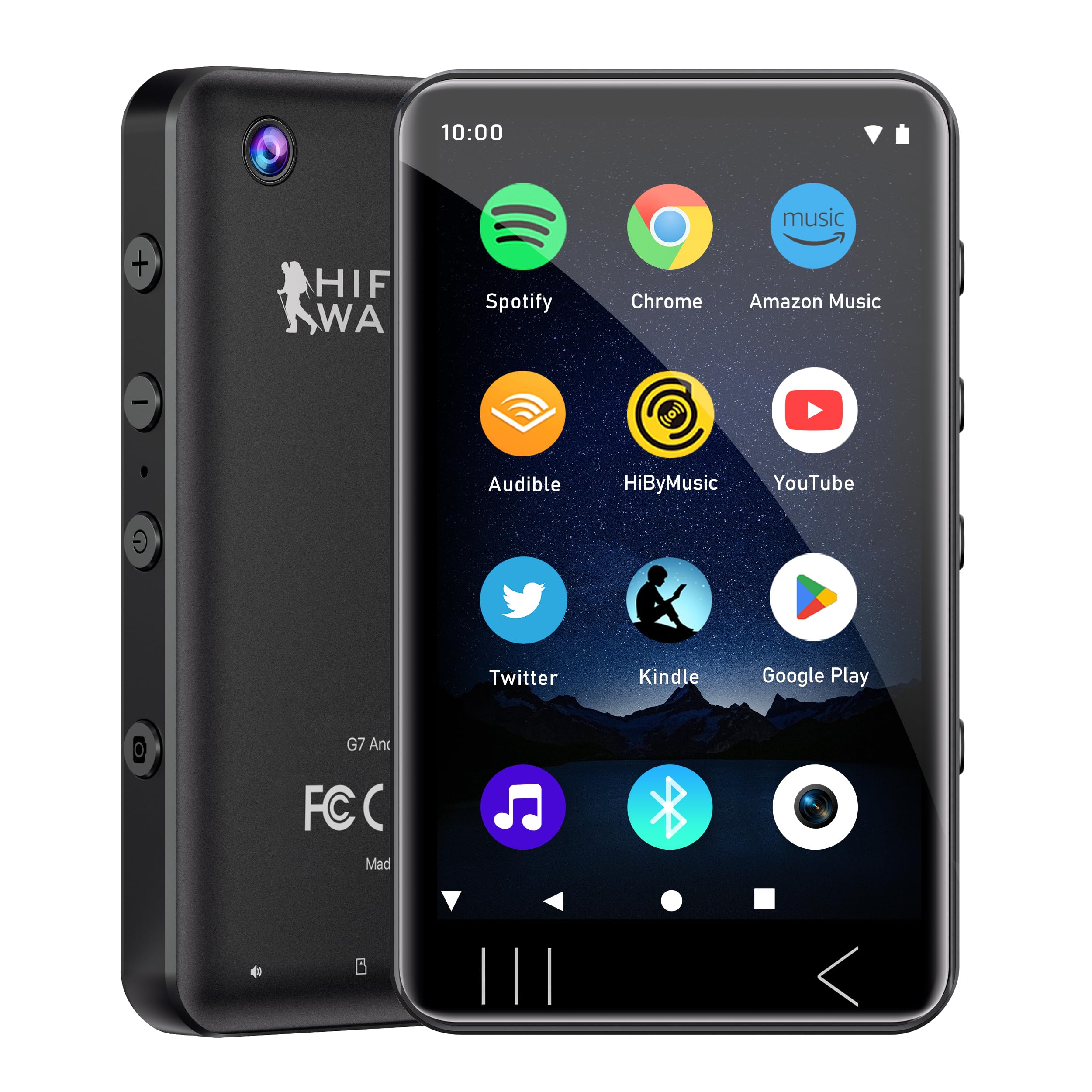 HIFI WALKER Lecteur MP3 avec Bluetooth, Lecteur de Musique avec Son sans Perte Écran 2,4 Pouces