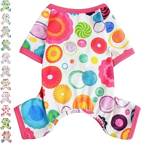 Pijamas para perros pequeños, hembras y niños, ropa de primavera de Yorkie, pijamas de verano para cachorros, mameluco suave para perrito, taza de