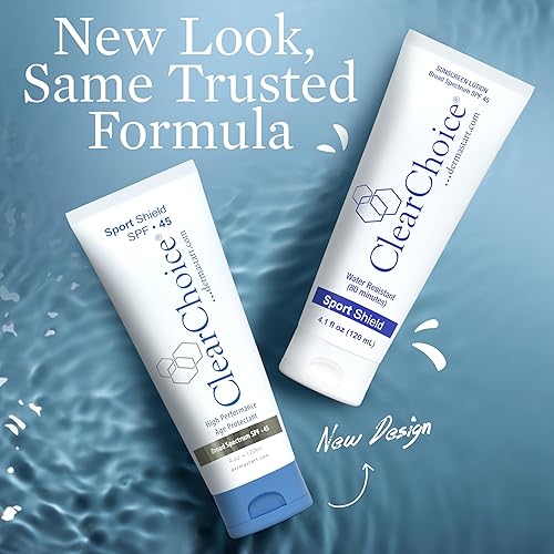 Miniatura 2 de Clear Choice Protector solar para rostro SPF 45, protector solar sin aceite e hidratante ligero con óxido de zinc, seguro para arrecifes, amplio
