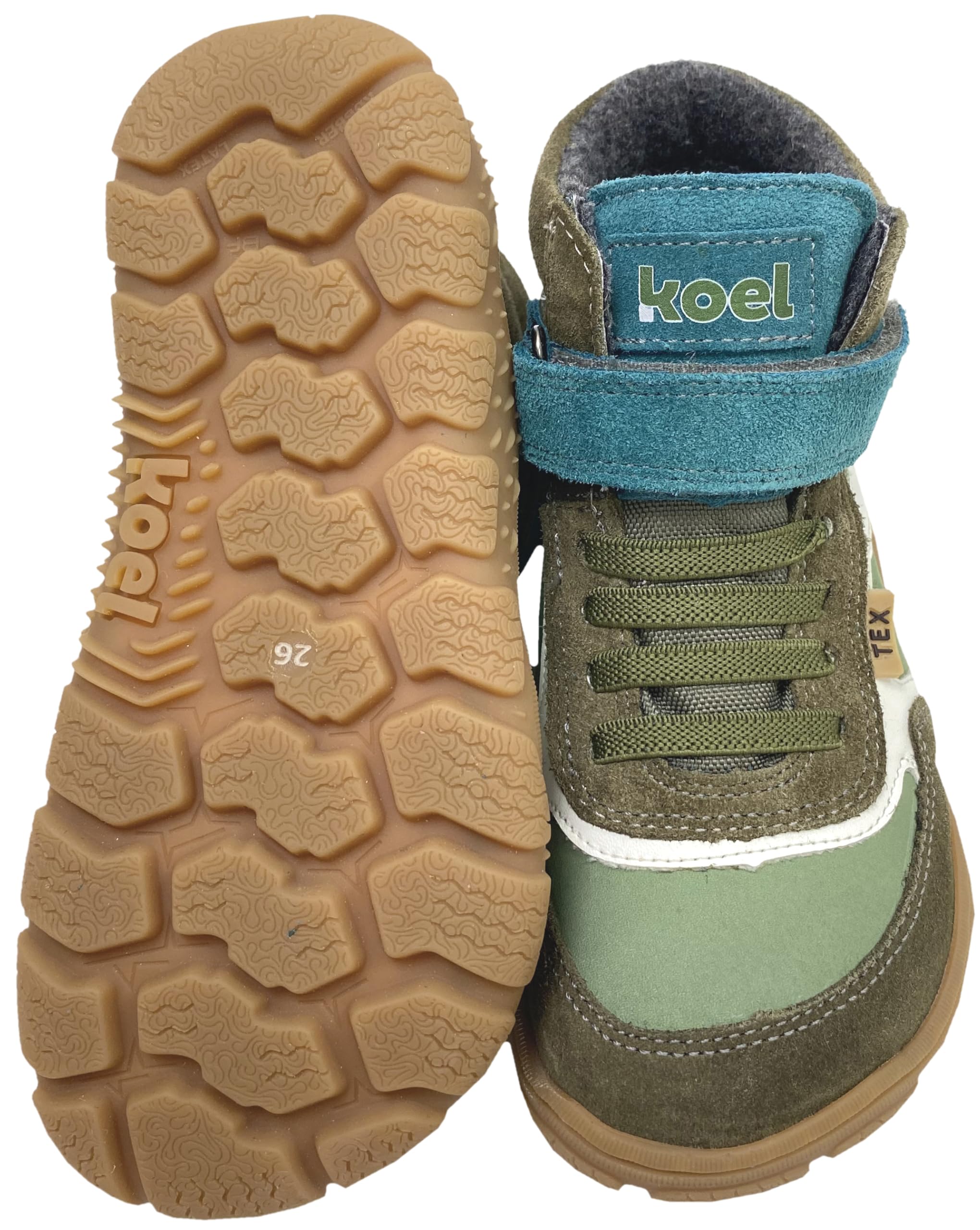 KOEL Wollgefütterte Barfußschuhe aus Leder mit TEX >Farbwahl< Trekking Sohle Modell RAMI