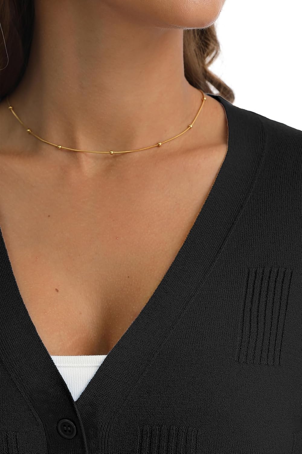 Women's Lightweight Ribbed Knit Cardigan Sweater V Neck Button Down Long Sleeve Soft Dressy Casual Layering Top - Image 7