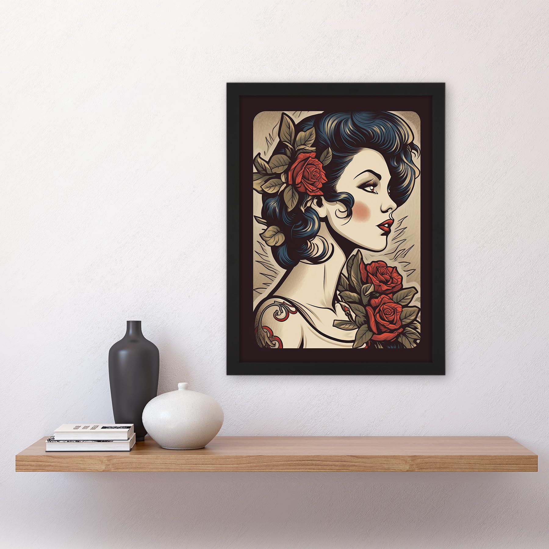 Sailing Ship In Rough Sea Waves Retro Rockabilly Americana 50s Extra Large Xl Wall Art Poster Print