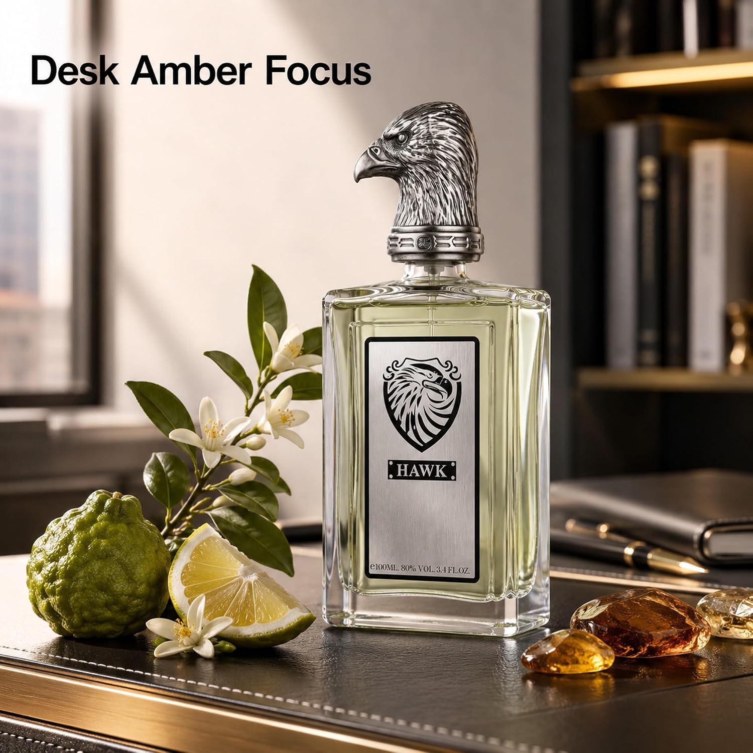 A CENTER Hawk For Men Eau de Parfum 3.4 Fl Oz 100ml | Aromatic Marine Woody Fragrance | Pink Pepper Bergamot Pine Needles Juniper Marine Accord Vetiver Cologne | Daily Use Perfume Spray Gift image 4