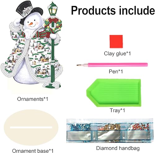 Miniatura 10 de Kit de adornos de escritorio de pintura de diamante con patrón de niña ángel para adultos, principiantes, 5D, arte de diamante, decoración de mesa,