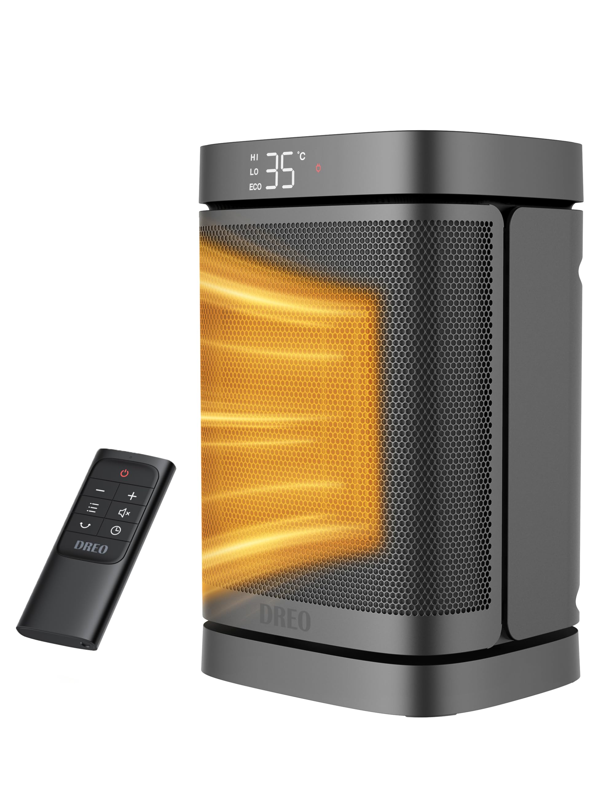 Dreo Space Heater, 1500W PTC Ceramic Heater with Smart Thermostat, Electric Heater with 70° Oscillating, 4 Modes, 12h Timer, Safety & Quiet-Instant Heating, Portable Heater for Bedroom