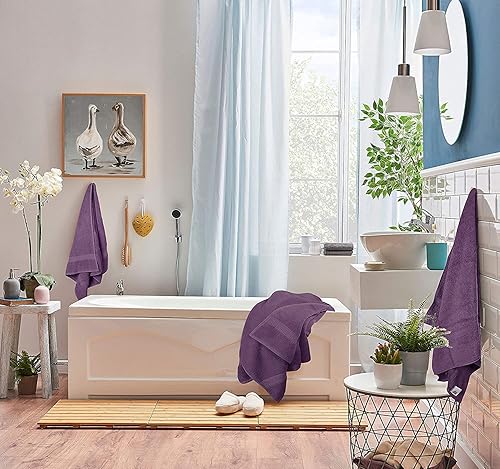 Vista 165 de Utopia Towels - Juego de toallas de 8 piezas, 2 toallas de baño, 2 toallas de mano y 4 para la cara, 100% algodón hilado en anillo, 600 GSM, Azul