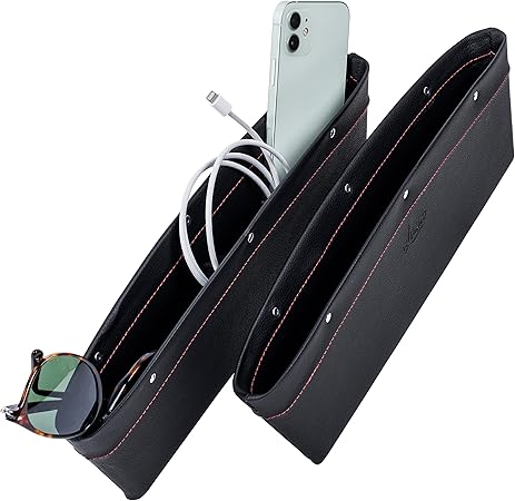 Amazon Lusso Gear ルッソギア 2イン1 車のシート隙間用 オーガナイザー ユニバーサルフィット 収納ポケット フレキシブル 2点セット 車のシートの隙間 収納ボックス 運転の邪魔にならない 携帯電話 現金 カード 鍵 リモコンの収納 車 バイク 車 バイク