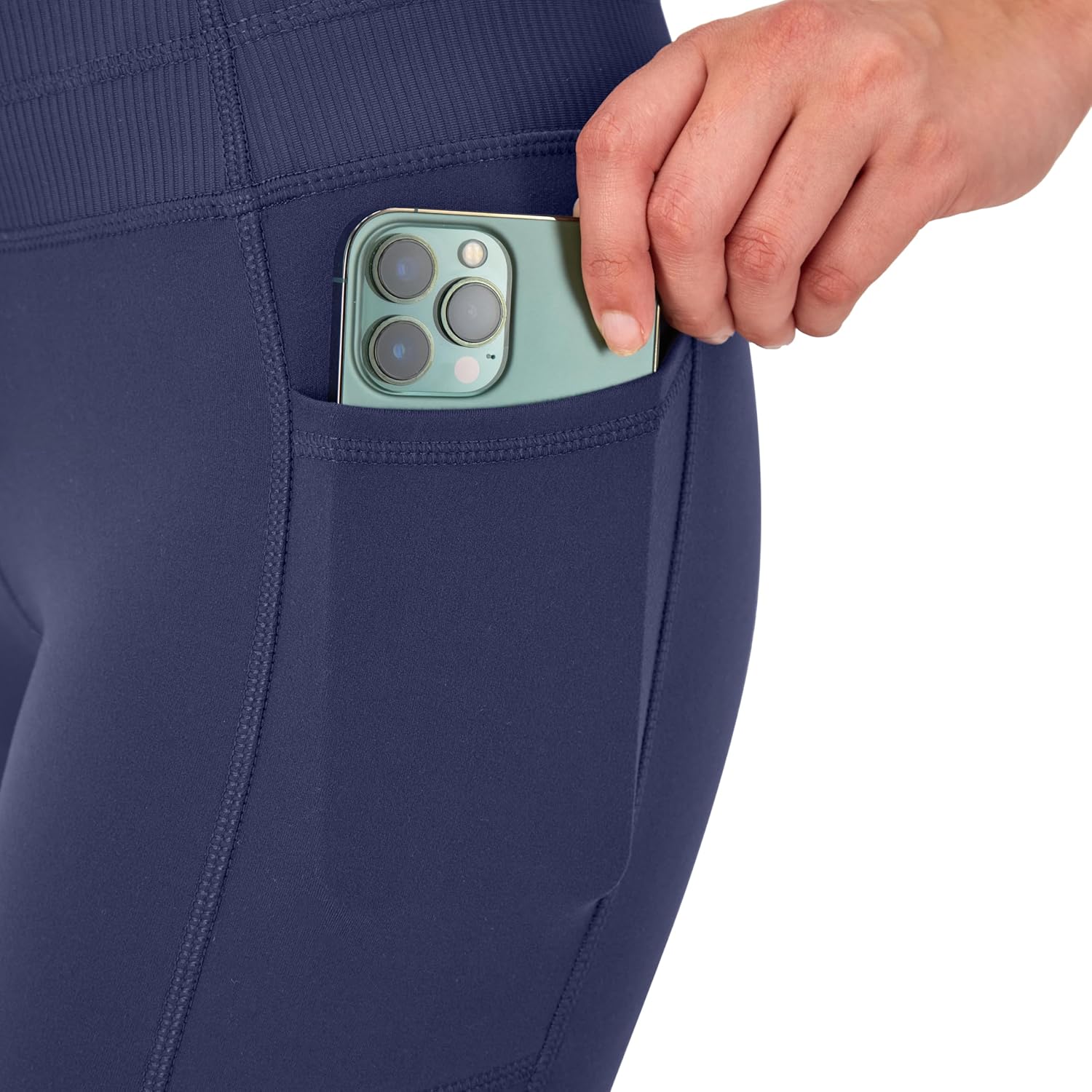 Champion Women's Leggings, Soft Touch, Moisture Wicking, Drawcord Leggings for Women, 25" - Image 4