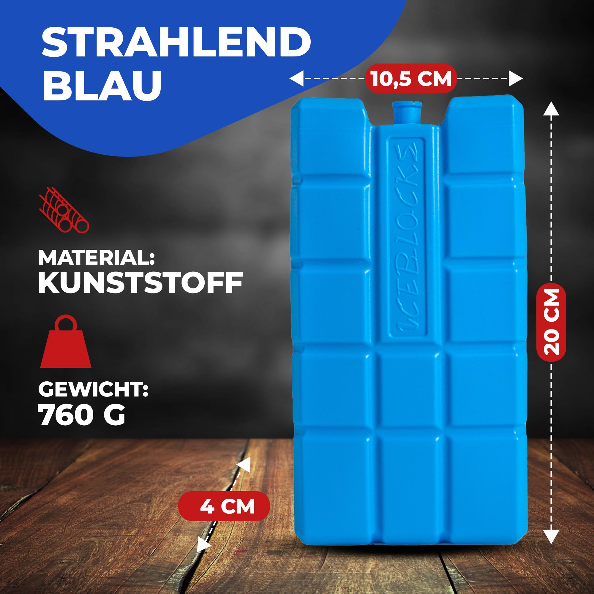 NEMT Kühlakkus 750 ml für Kühltaschen + Kühlboxen langanhaltend – 32 Stück