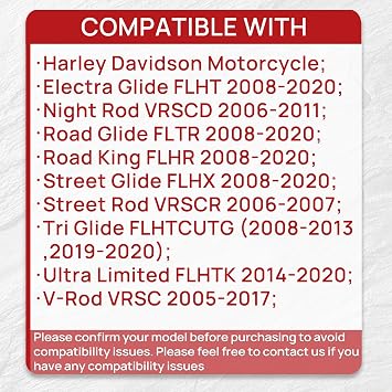 Brake Pads Front and Rear Compatible with Harley Davidson Road Glide 2008-2021 Street Glide 2008-2022 Ultra Classic Electra Glide Sintered Copper 3 sets 41854-08