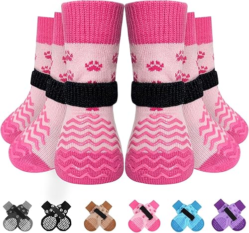 EXPAWLORER 3 pares de calcetines antideslizantes para perros, zapatos para perros para pavimento calientefrĂo, protector suave para patas para EXPAWLORER 3 pares de calcetines antideslizantes para perros, zapatos para perros para pavimento calientefrĂo, protector suave para patas para