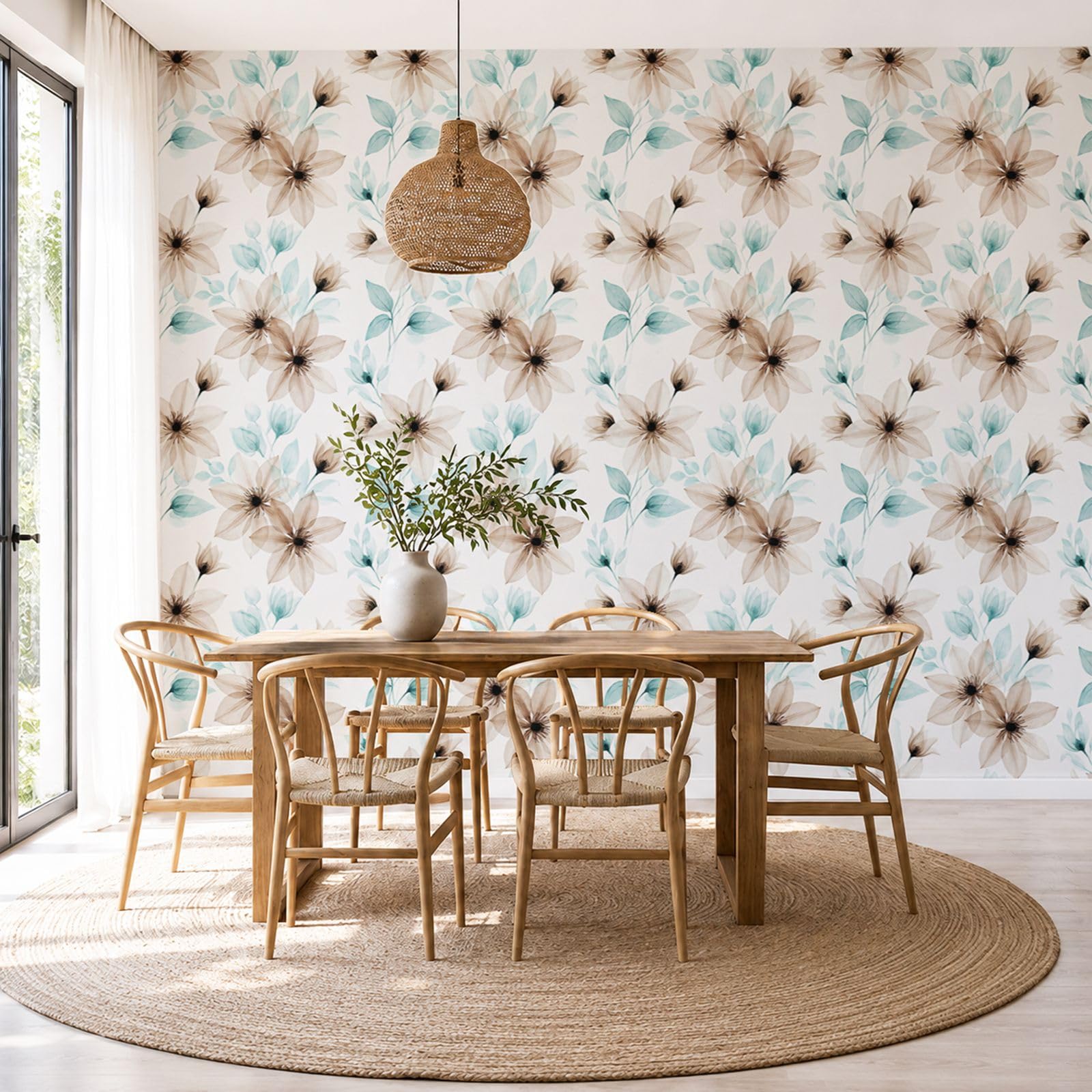 Décoration murale fleurs et vignes 450x315cm pour grands murs nus