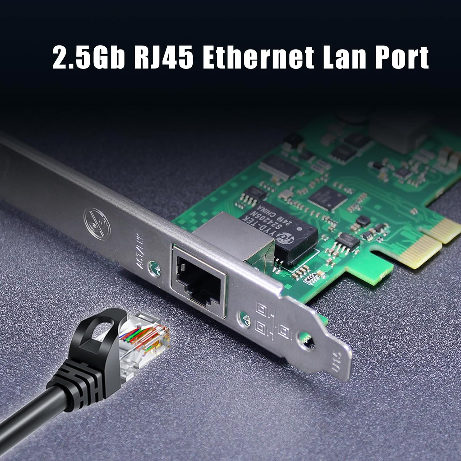 GLOTRENDS ST7481 2.5Gb PoE+ Network Card, Ethernet RJ45 LAN Port, PCIE 3.1 X1 Interface, Regular & Low Profile Bracket