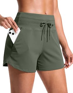 Soothfeel Women's Athletic Running Shorts with Pockets 3.5"/ 5" Quick Dry High Waisted Workout Active Gym Shorts for Women