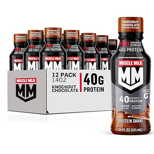 Muscle Milk Pro Advanced Nutrition Protein Shake, Knockout Chocolate, 14