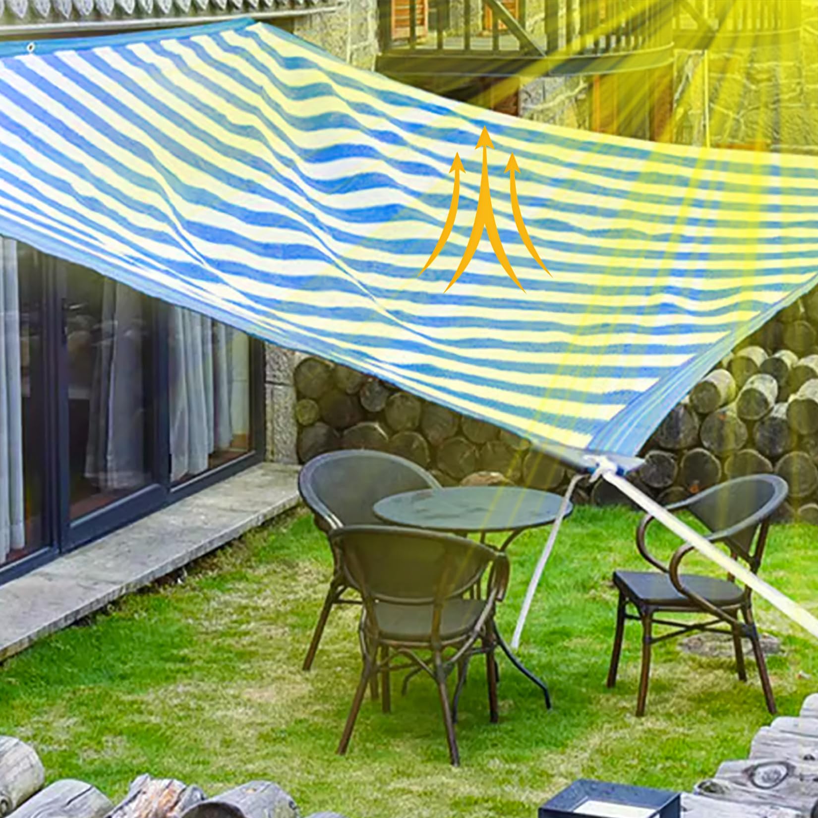 Malla de sombra resistente a los rayos UV con ojales, 1 x 9 m, malla para invernadero, patio y terraza, protección solar para espacios al aire libre