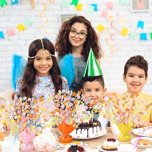 Miniatura 5 de 3 piezas de decoración de fiesta de cumpleaños de margaritas, centros de mesa de flores de margarita, decoración bohemia y genial, centros de mesa