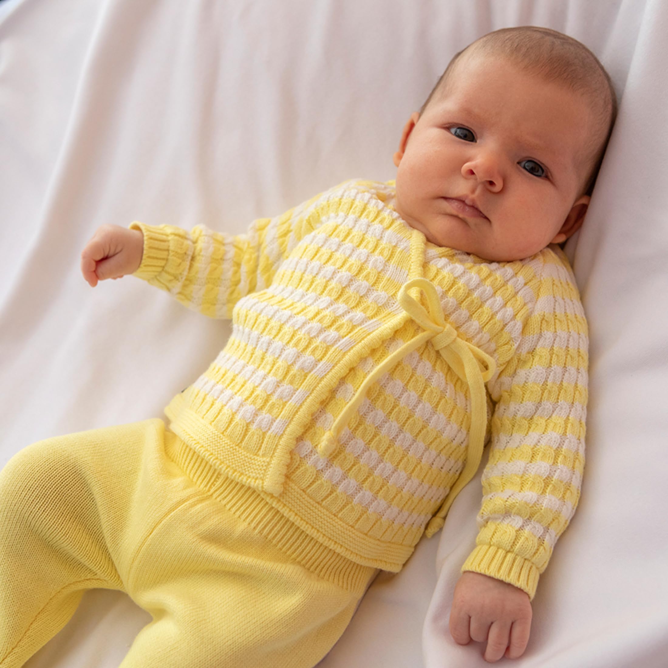 MINUTUS Conjunto Bebé Hugo, Primera Puesta, Ropa Recién Nacido, Jersey y Polaina 100% Algodón, 2 Piezas