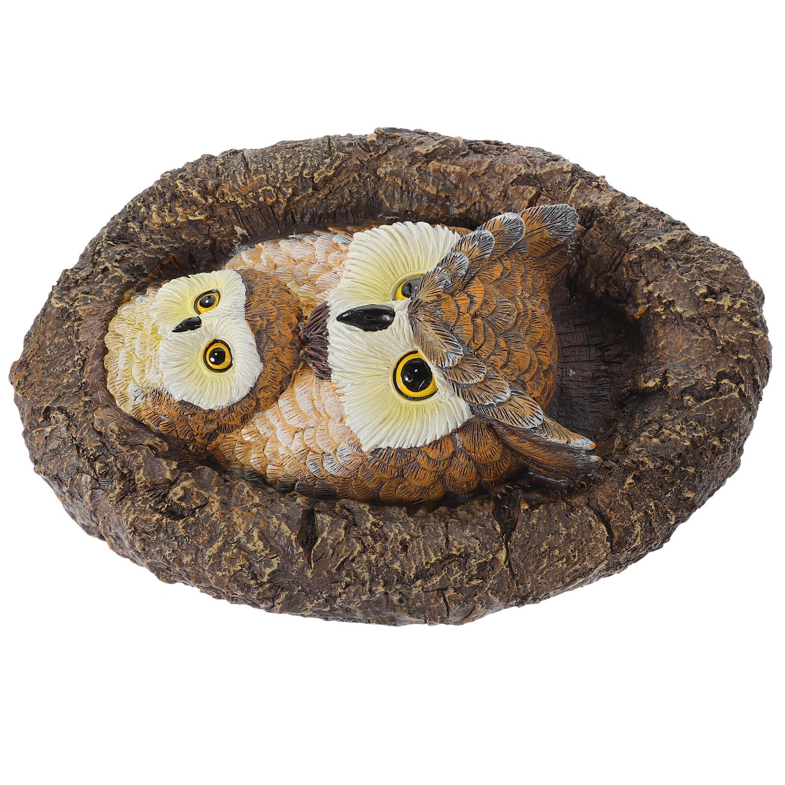 Statue hibou décorative jardin suspendue en résine robuste