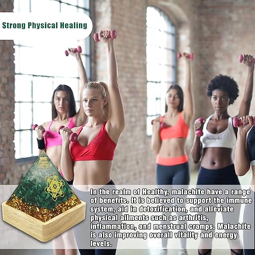 Miniatura 2 de Pirámide de cristal de orgón para energía positiva, base de luz natural de orgonita amatista piedras preciosas de obsidiana, pirámides curativas,