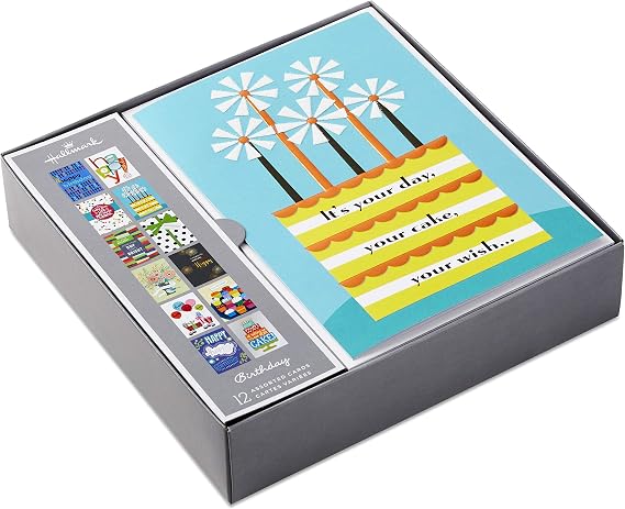 Hallmark Birthday Cards with Envelopes, Assorted 12-Pack (Happy!)