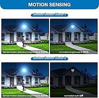 Vista 6 de Solar Lights Outdoor,IP66 Waterproof Solar Street Lights Outdoor,6500K LED Dusk to Dawn Security Flood light with Motion Sensor and Remote Control