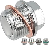 Vista 8 de 1PC M12x1.25 bujía de drenaje de aceite de motor magnética de acero inoxidable para Nissan 370Z Altima Frontier GT-R Maxima Murano NV Pathfinder