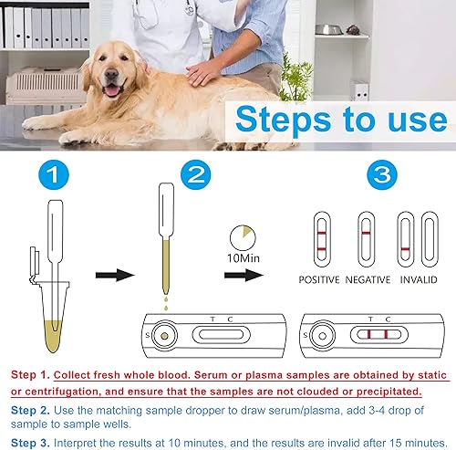 Miniatura 2 de MONGGO Q Kit de prueba de embarazo para perros, 10 piezas, prueba rápida de embarazo para perros, suministros de tiras de prueba para embarazadas